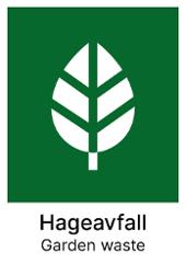 Kildesorteringsetikett Hageavfall