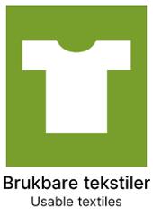 Kildesorteringsetikett Brukbar Tekstil