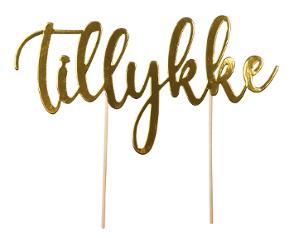 Kakepynt JOKER Til Lykke gull