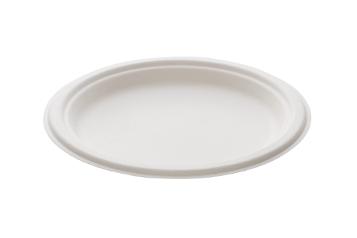 Tallerken bagasse 23cm hvit (50)