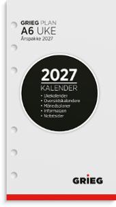 Årspakke GRIEG A6 2027 uke