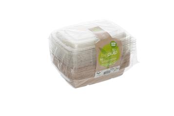 Mikrobeger bagasse m/lokk 950ml (15)