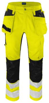 Bukse PROJOB hv. 6570 HiVis C60 gul/sort