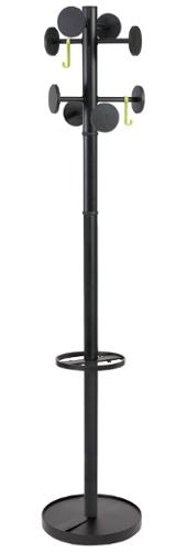 Stumtjener ALBA 8+2 kroker 175cm sort
