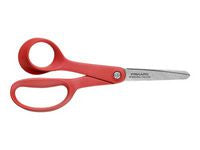 Saks FISKARS barn 13cm venstrehånd rød