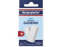 Gasbind NORGESPLASTER Elastisk 8cmx4m(2)