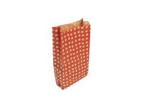Gavepose CF kraft 15x31cm rød/prikk (50)