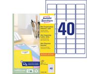 Etikett AVERY mini laser 45,7x25,4(4000)