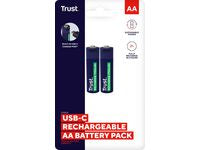 Batteri TRUST USB-C Oppladbare AA (2)