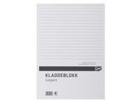 Kladdeblokk EMO A4 60g 100 blad linjer