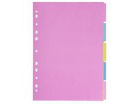 Skilleblad A4 5-delt 150g 4 farger