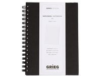 Notatbok GRIEG A6 70g 128s linjer sort