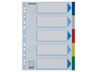 Skilleblad ESSELTE A4 PP 5-delt 5 frg