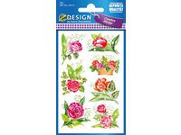 Etikett AVERY dekor blomster roser (3)