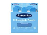 Plaster SALVEQUICK detectable blå (35x6)