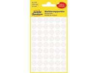 Etikett AVERY manuell ø12mm hvit (270)