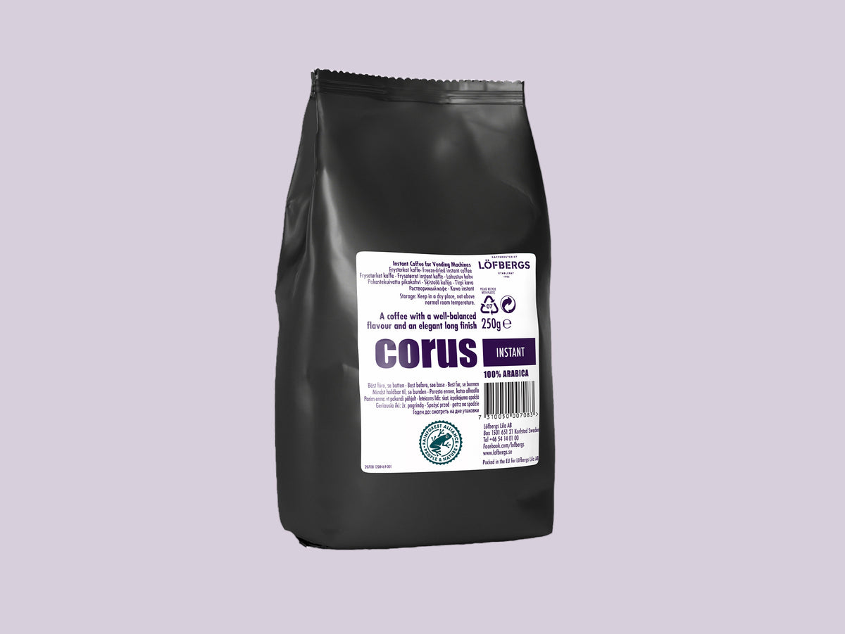 Löfbergs Corus Instant coffee Rainforest Alliance 10x250g
