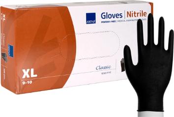 Hanske Abena C.S nitril u/p XL sort(100)