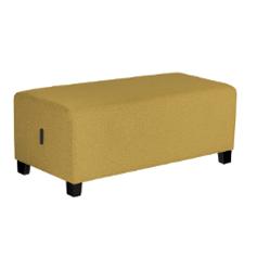 Modulsofa Hizia 2-seter sete u/rygg gul