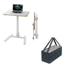 Skrivebord med oppbevaringsbag