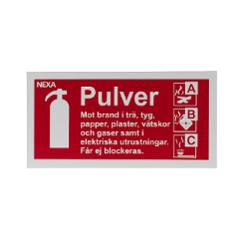 Skilt NEXA Pulver 20x10cm rød