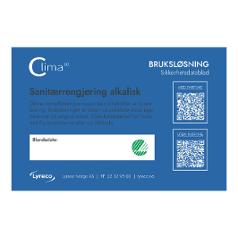 Bruksetikett CLIMA30 Sanitær alkalisk