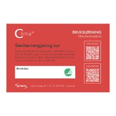Bruksetikett CLIMA30 Sanitær sur