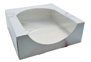 Kakeeske 28x28x10cm m/vindu lokk (100)