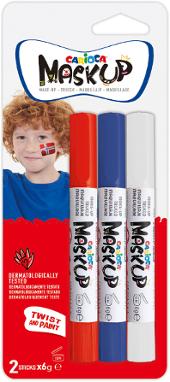 Ansiktsmaling norske flagg (3)
