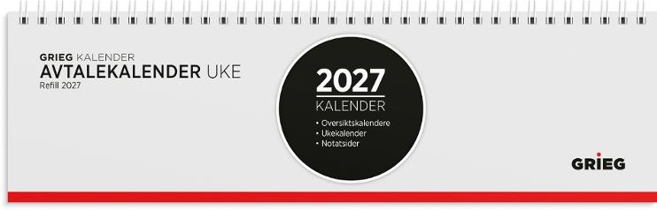 Avtalekalender GRIEG 2027 spiral