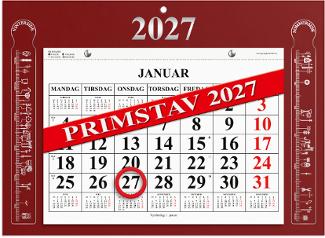 Magnetkalender GRIEG 2027 Primstav rød