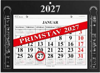 Magnetkalender GRIEG 2027 Primstav sort