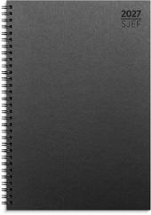 Sjefskalender GRIEG A4 spiral 2027 sort