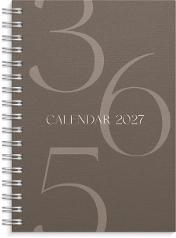 Ukekalender GRIEG Multi A6 2027 brun