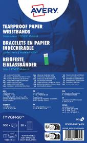 Armbånd TYVEK nummererte grønn (500)