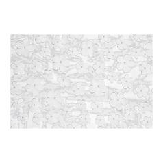 Bordløper blomster 26cmx5m transp./hvit