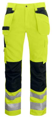 Bukse PROJOB hv. 6531 HiVis D112 gul/sor