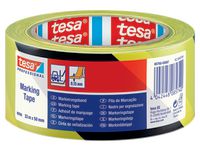 Varseltape TESA Flex PVC gulv gul/sort