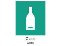 Kildesorteringsetikett Glass