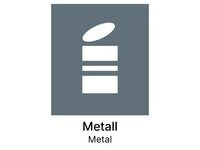 Kildesorteringsetikett Metall