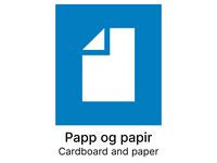 Kildesorteringsetikett Papp/Papir