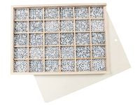 Perler PLAYBOX hvit/bokstav i eske(1500)