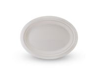 Tallerken bagasse oval 26cm (50)