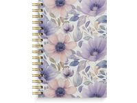 Spiralbok BURDE A5 Flowers lilla