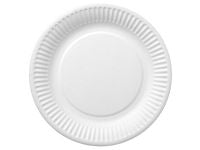 Tallerken papp Ø18cm hvit (50)