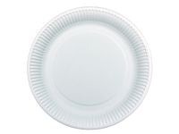 Tallerken papp Ø23cm hvit (50)