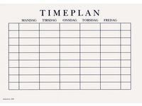 Timeplan A5 gangetabell