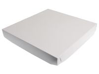 Kakeeske lokk 32x32x12cm papp hvit (100)
