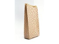 Papirpose 11x21x5cm kraft m/hjerter (50)