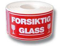 Etikett Forsiktig Glass (500)